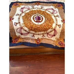 Adrienne Vittadini Royal‎ Crown Silk-Feel Designer Scarf